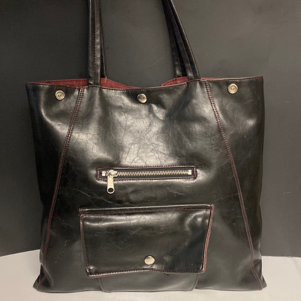 CRYSTALYN KAY Metier Tote Black Shoulder Bag Purse